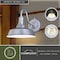 Vaxcel Dorado 1 Light Dusk to Dawn Silver White Farmhouse Barn Dome Outdoor Wall Lantern T0370 - alternate 2